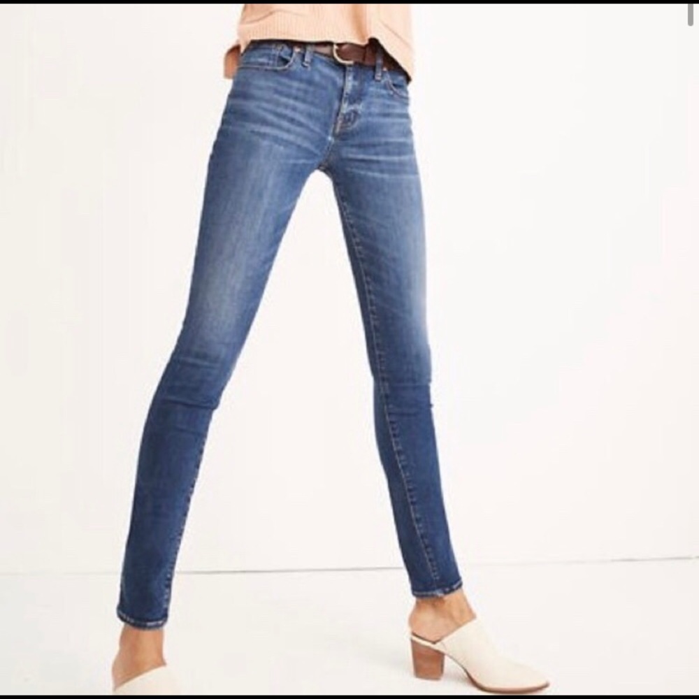 Madewell medium wash skinny jeans